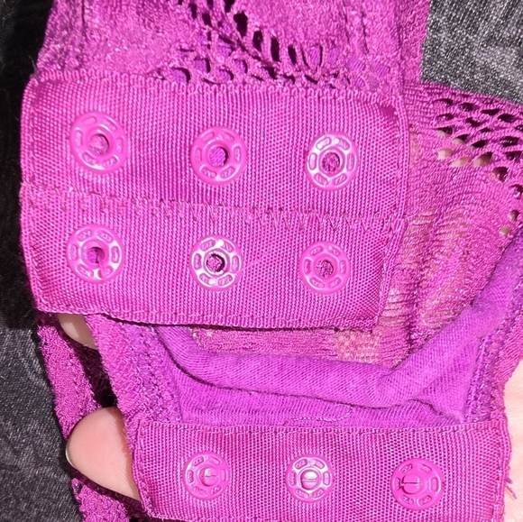 Torrid Raspberry Purple All Lace Bodysuit Top Strappy Tank Lingerie Intimate 1X - Picture 6 of 8